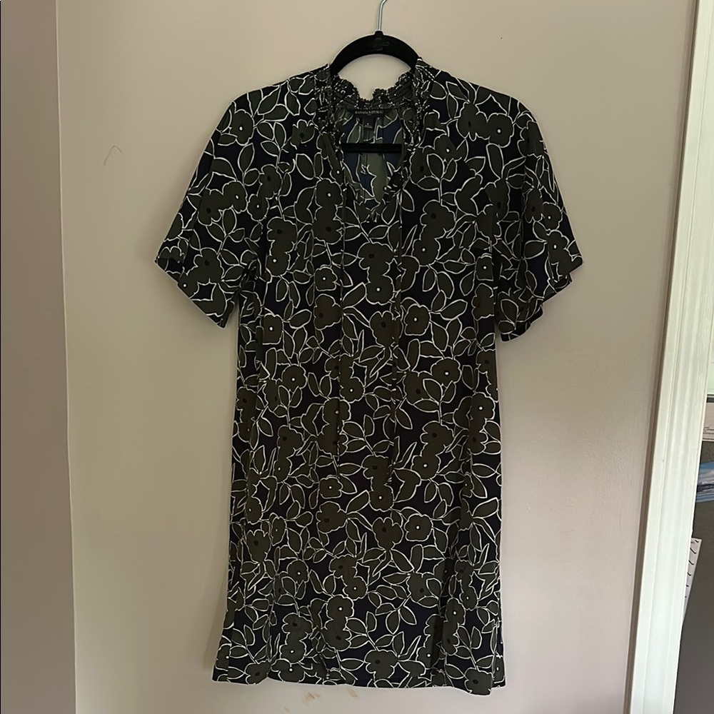 Banana Republic Black and White Floral Dress